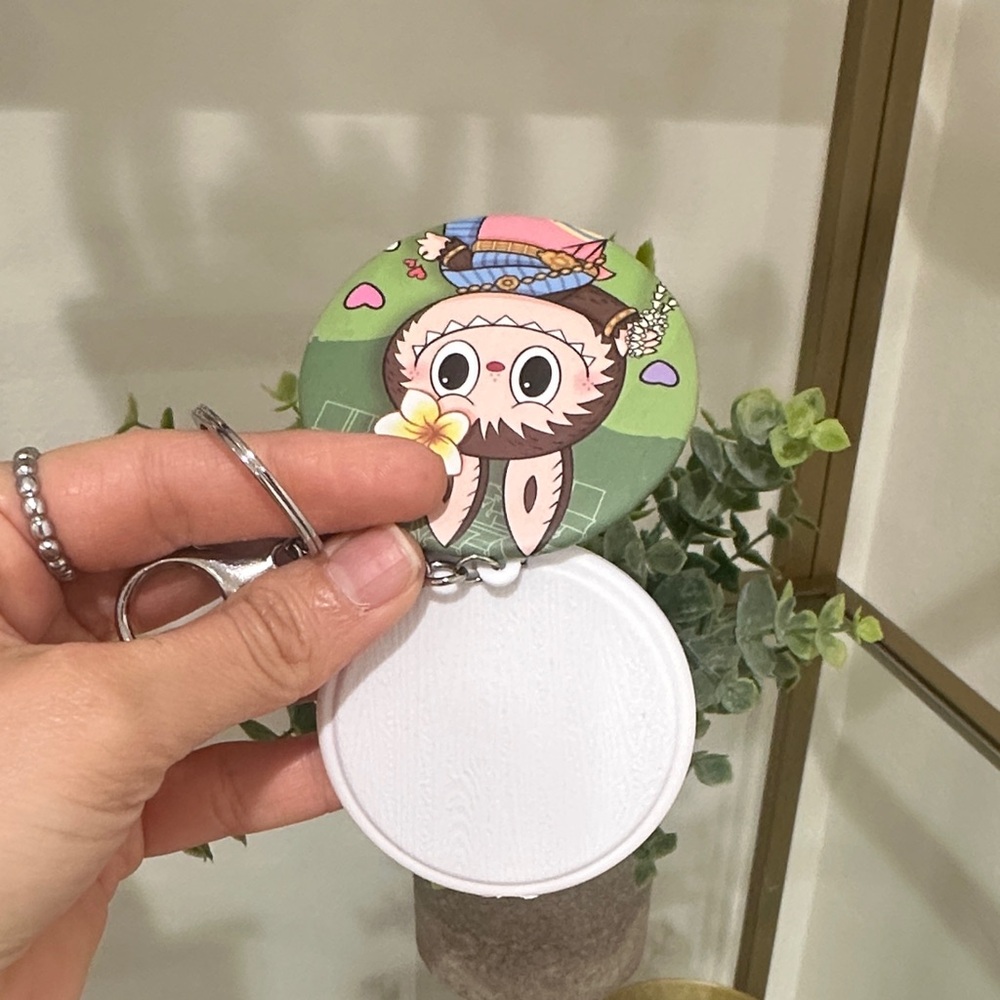 Cute Labubu Mirror Keychains Set - Picture 6 of 8